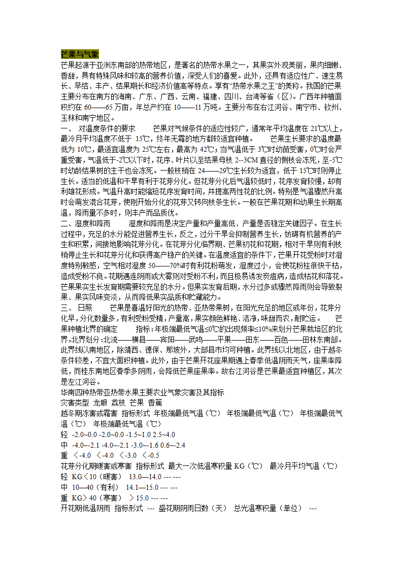 芒果与气象第1页