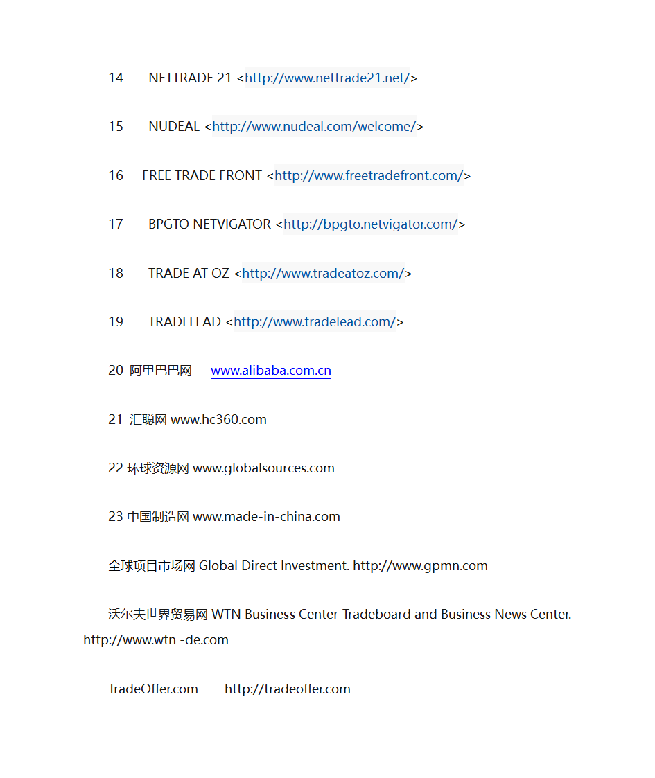 全球免费的B TO B网站第2页