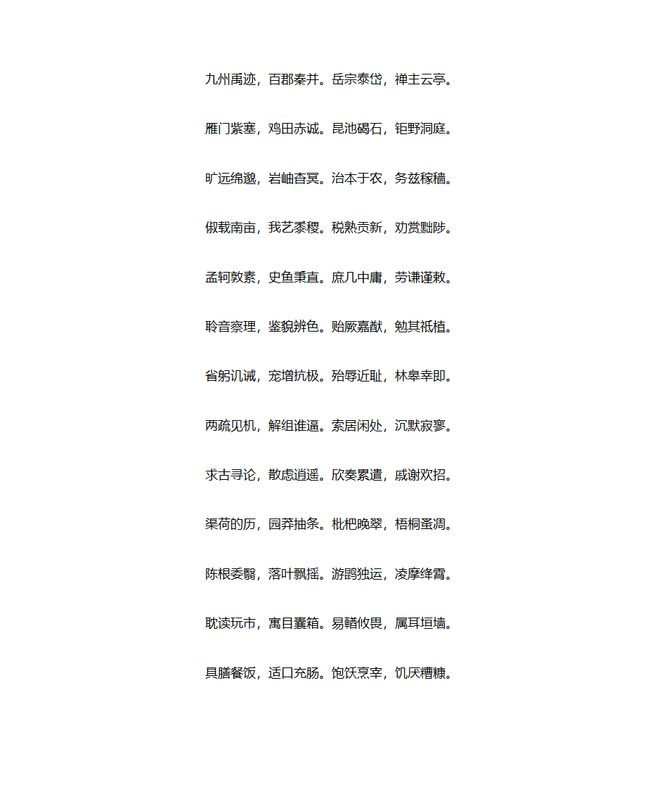 千字文(全文)第4页