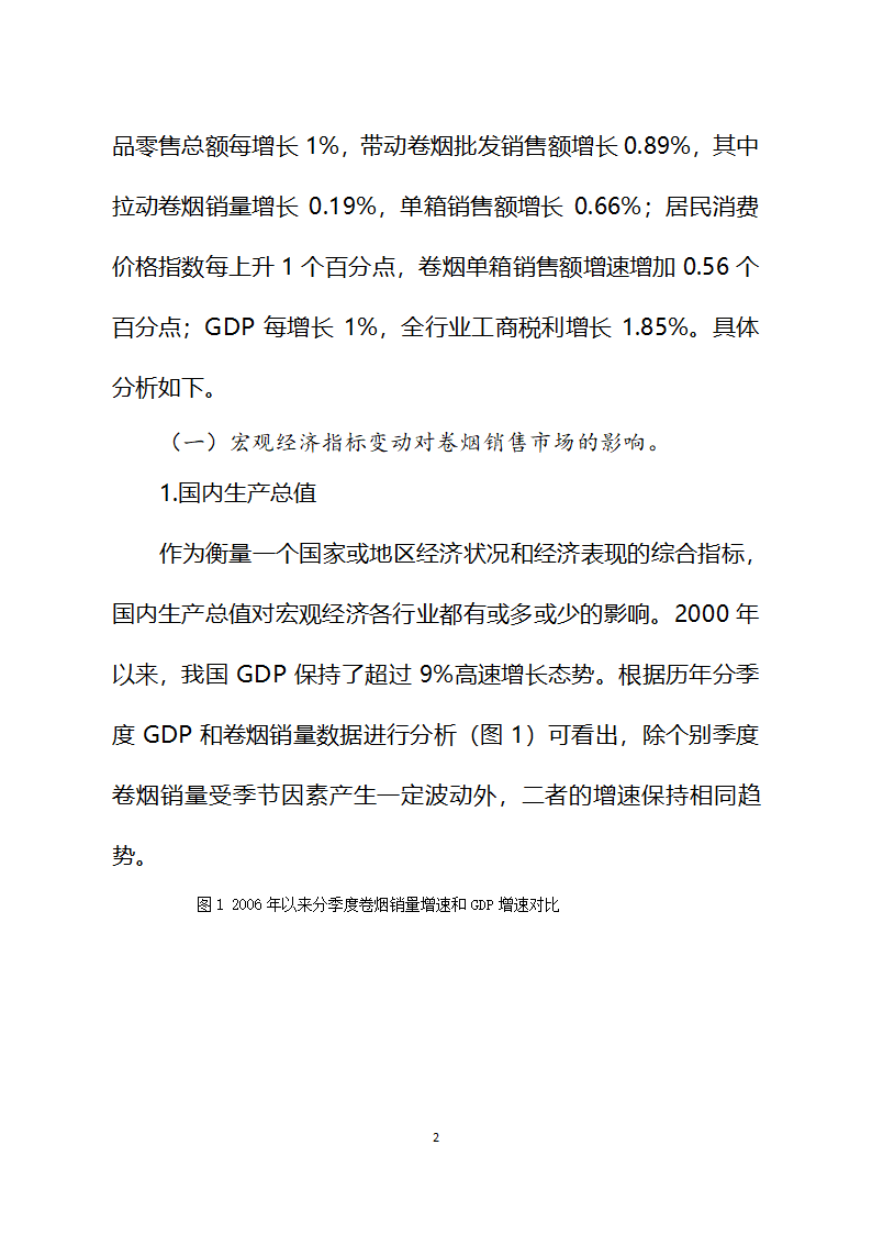 宏观经济对烟草行业经济运行的影响分析第2页