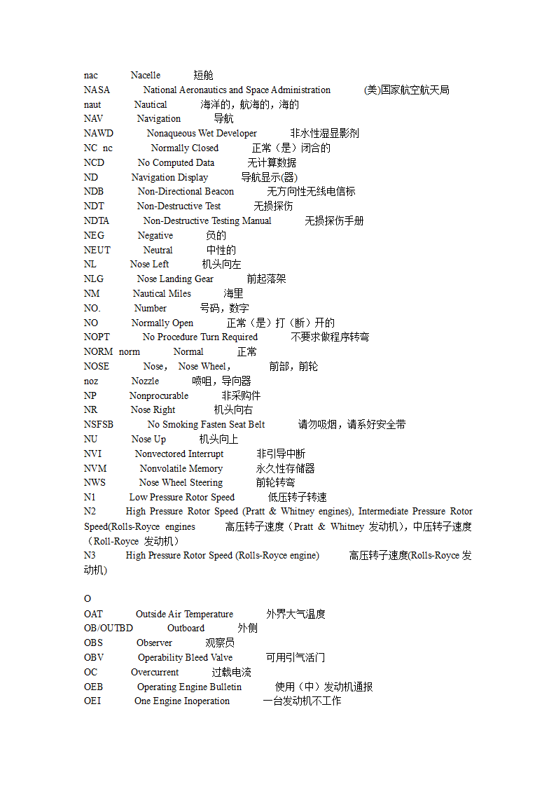 飞机常用缩略语第23页