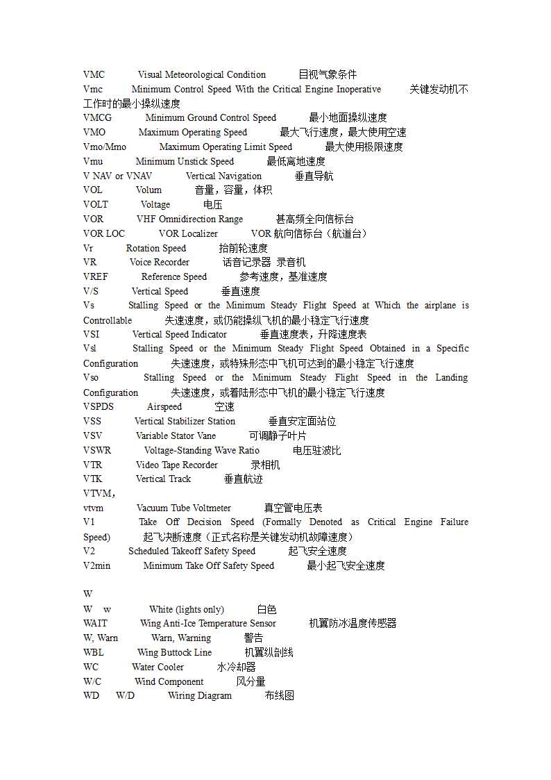 飞机常用缩略语第35页