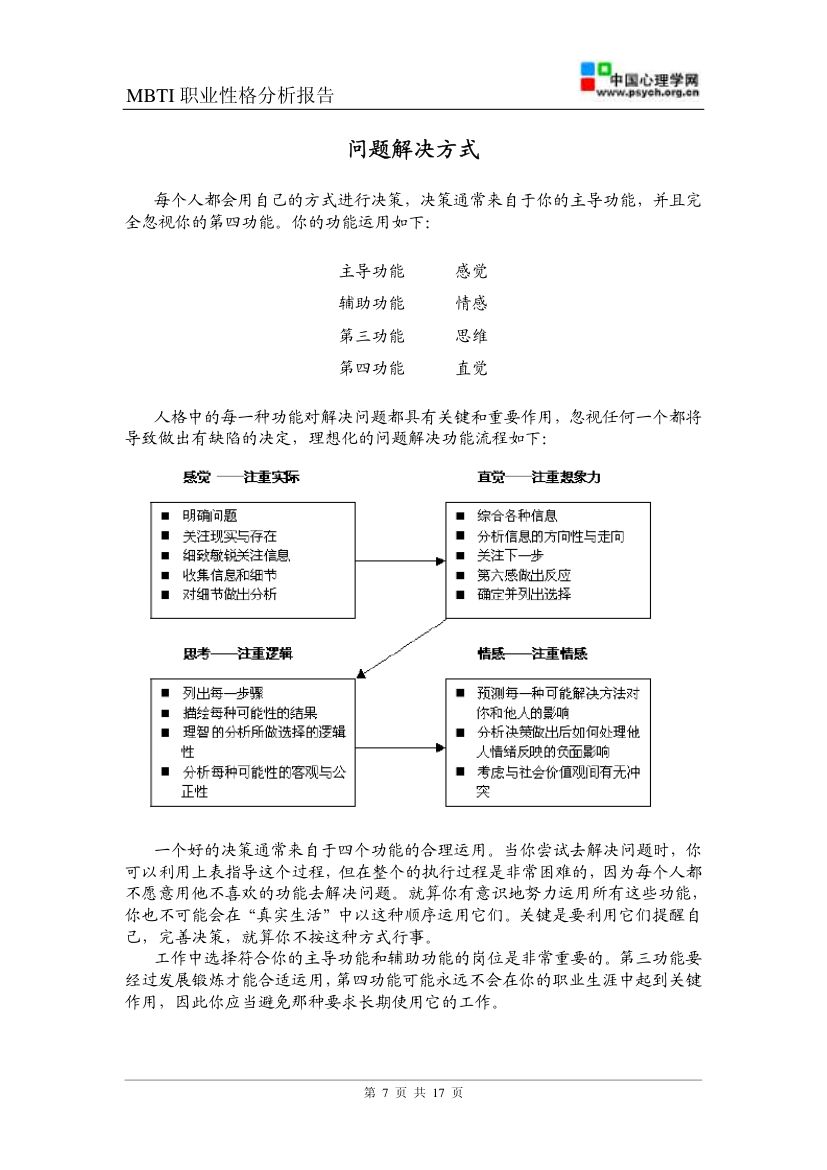 MBTI职业性格测试(ISFJ)第9页