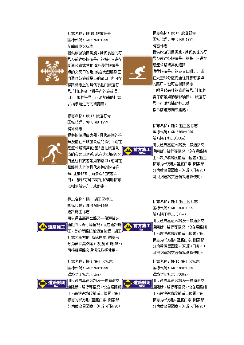 道路标识图第18页