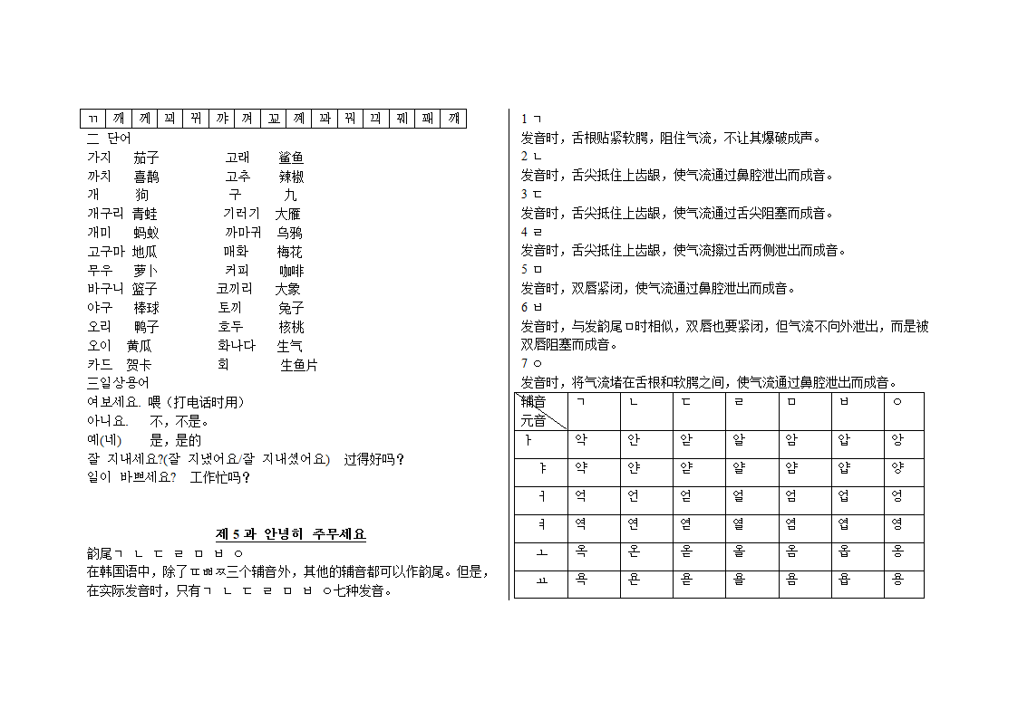 韩语基础教程第5页