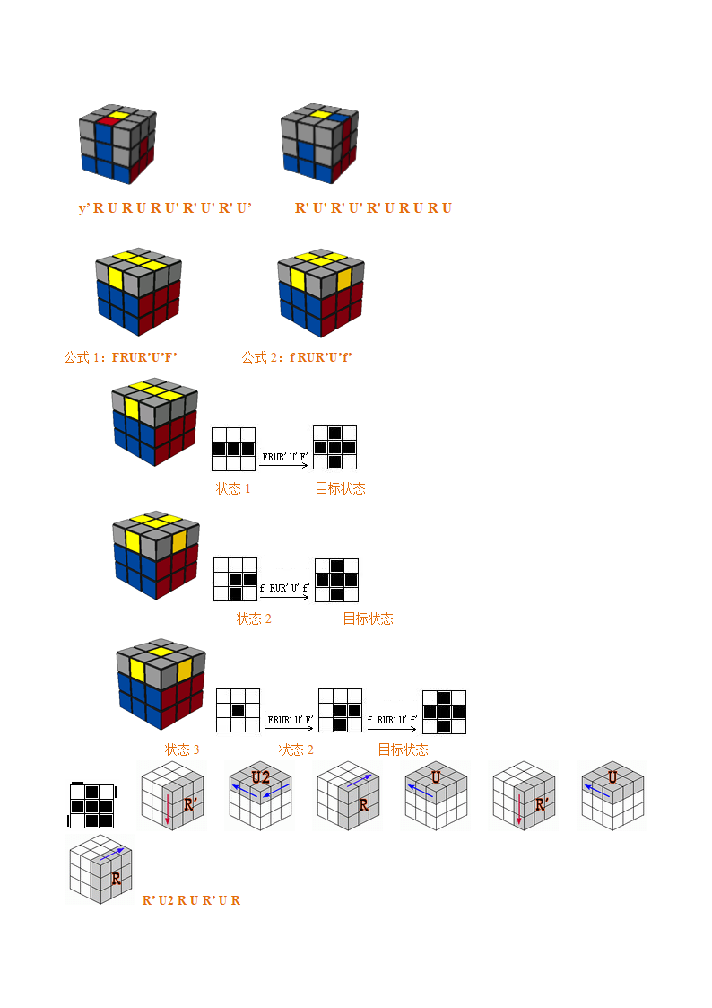 新手魔方公式图解第1页