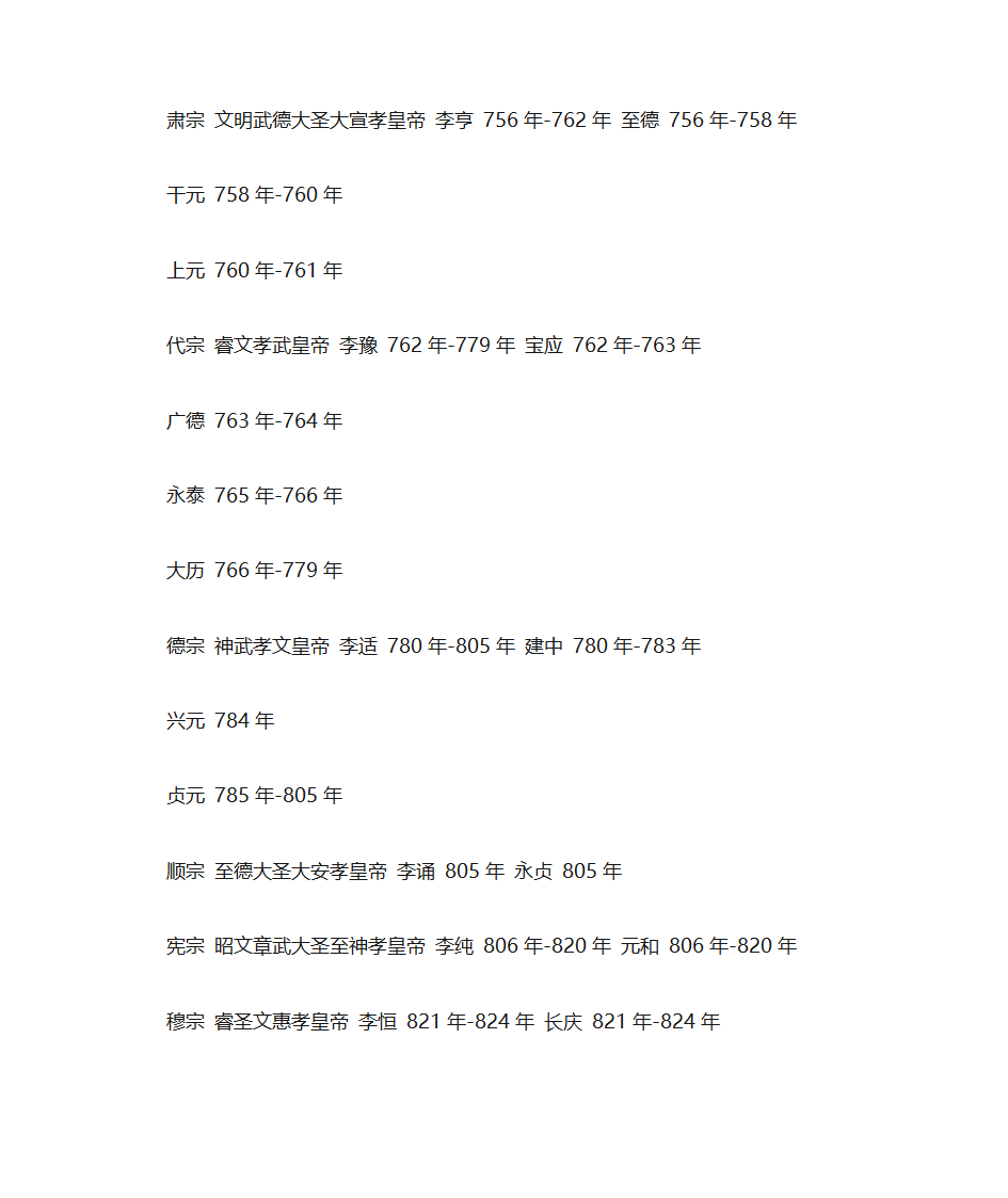 唐朝大事年表第5页