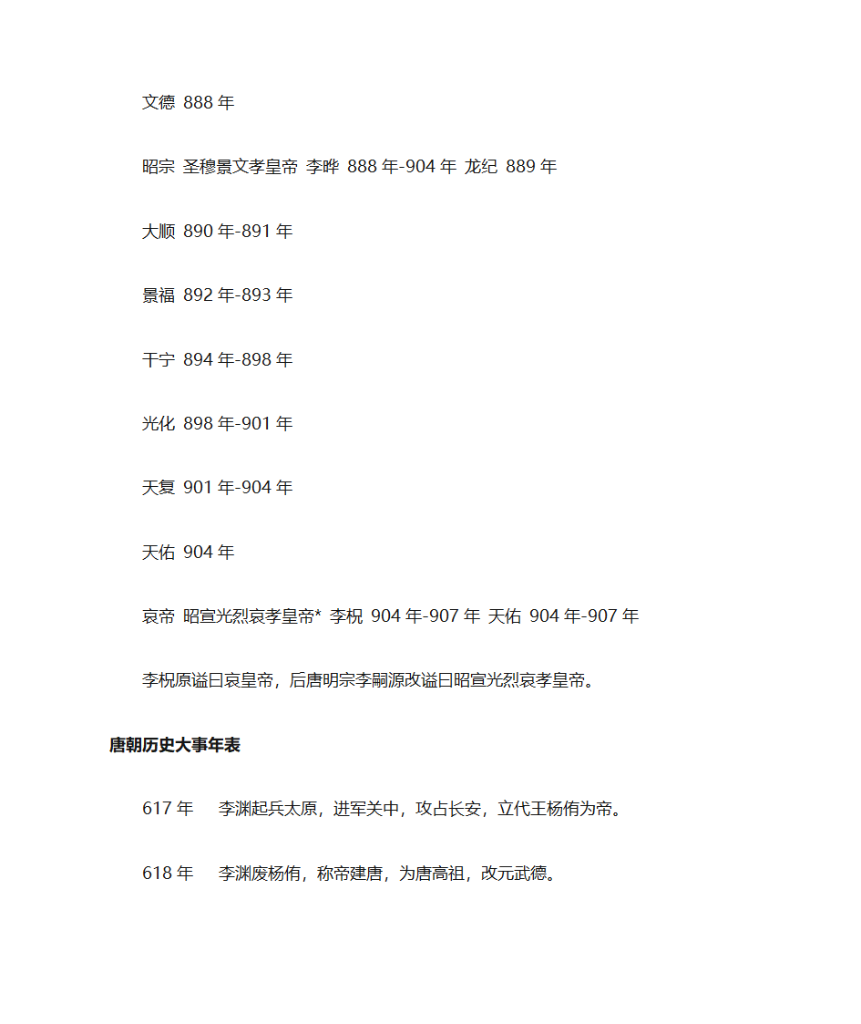 唐朝大事年表第7页