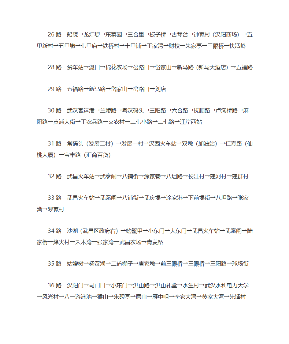 武汉公交路线图第4页