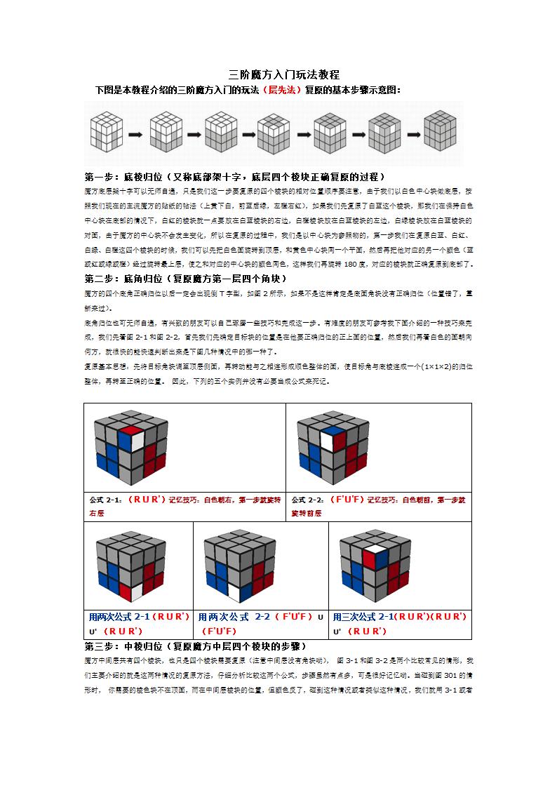 三阶魔方教程第1页