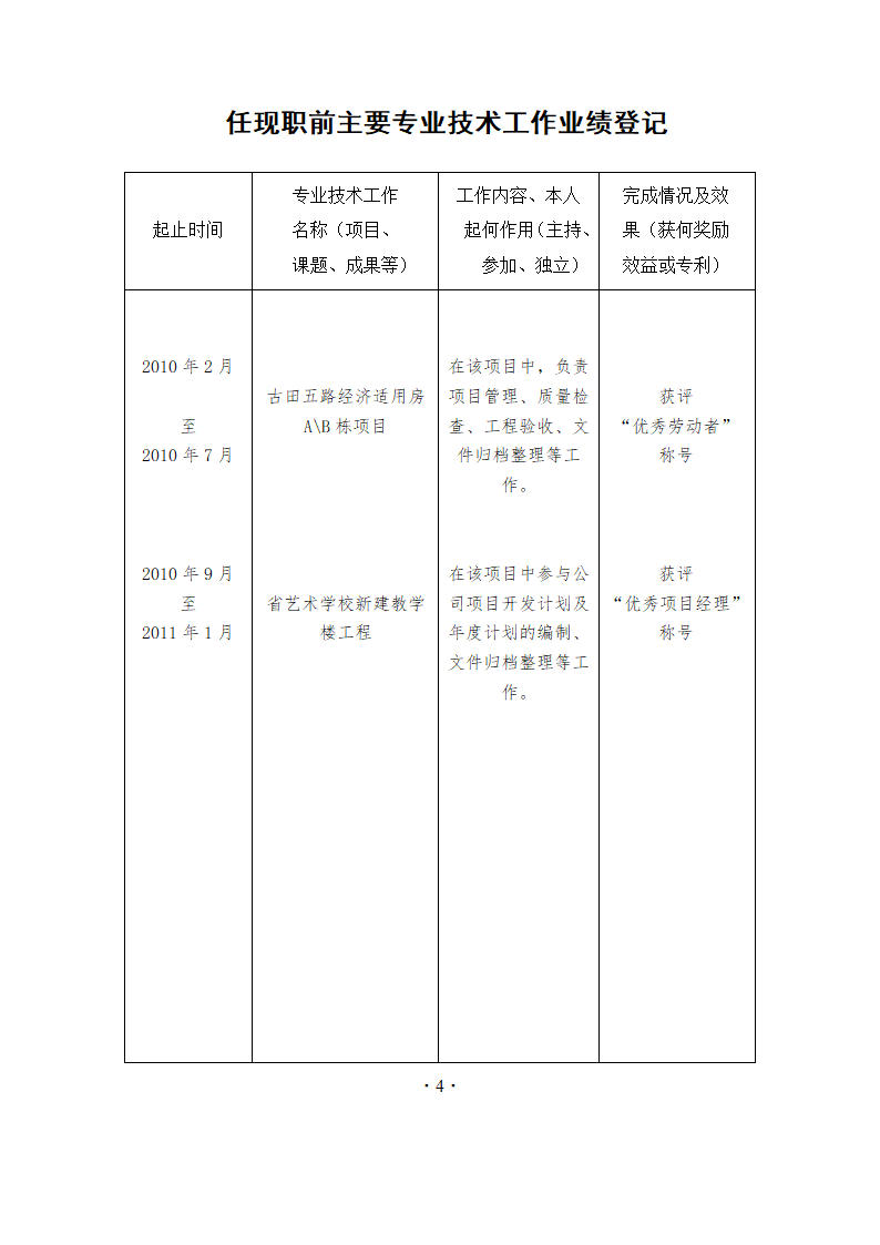 武汉中级职称评审表第6页