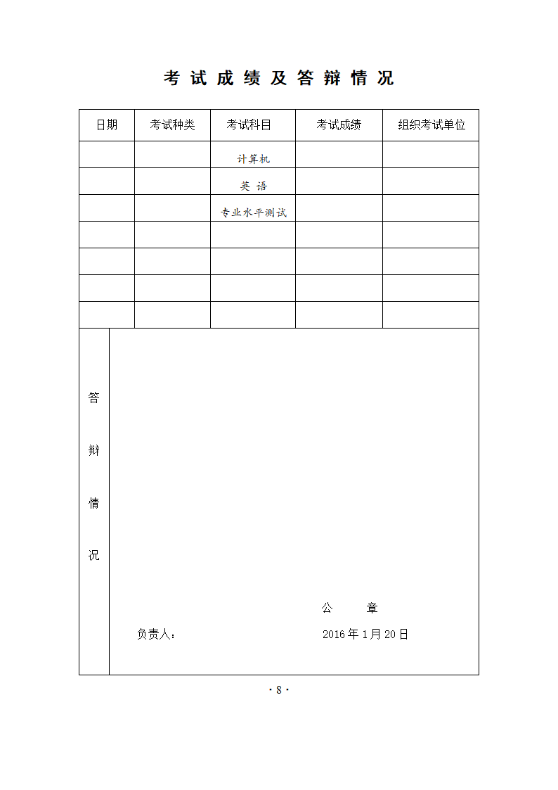 武汉中级职称评审表第10页