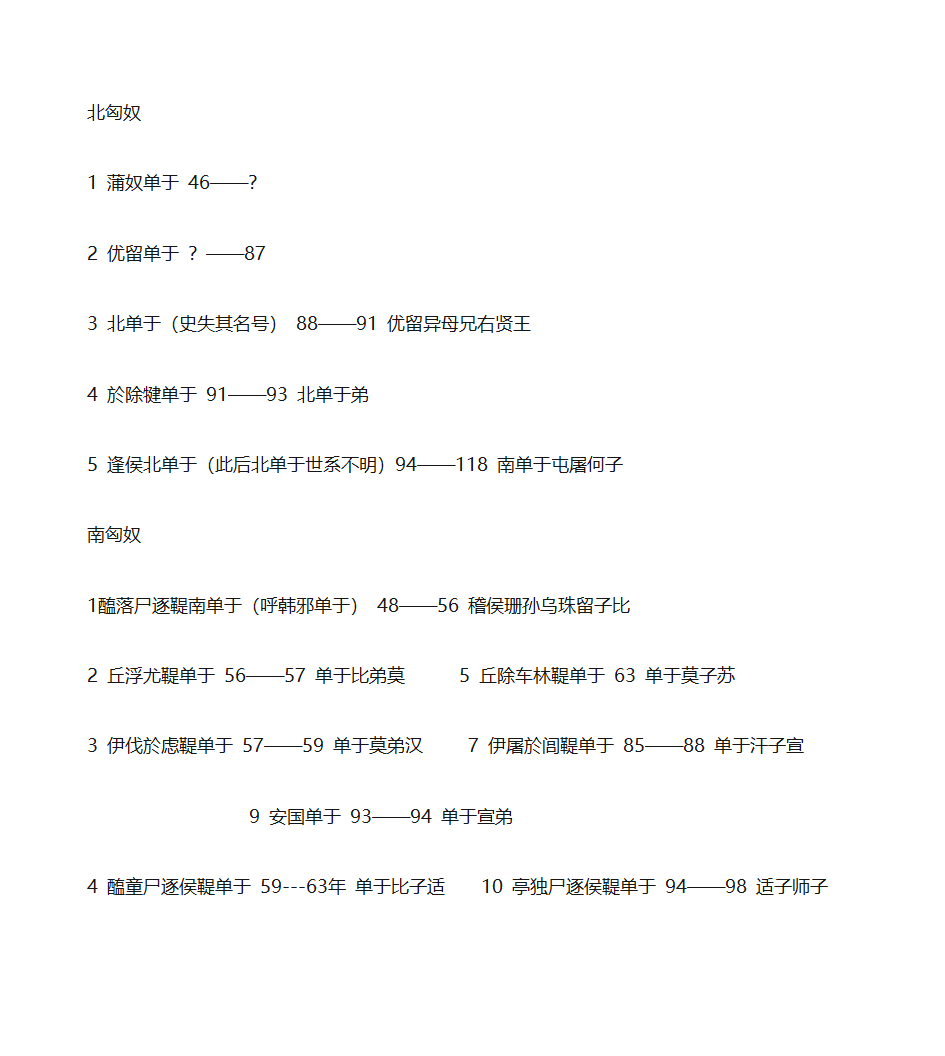 匈奴单于世系第3页