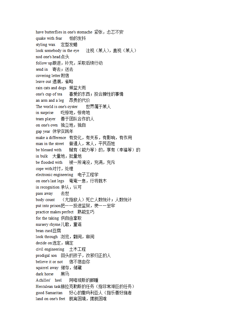 牛津高中英语模块一至模块十一短语第13页