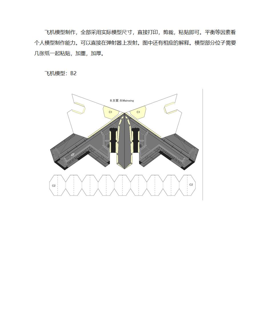 飞机模型B2制作