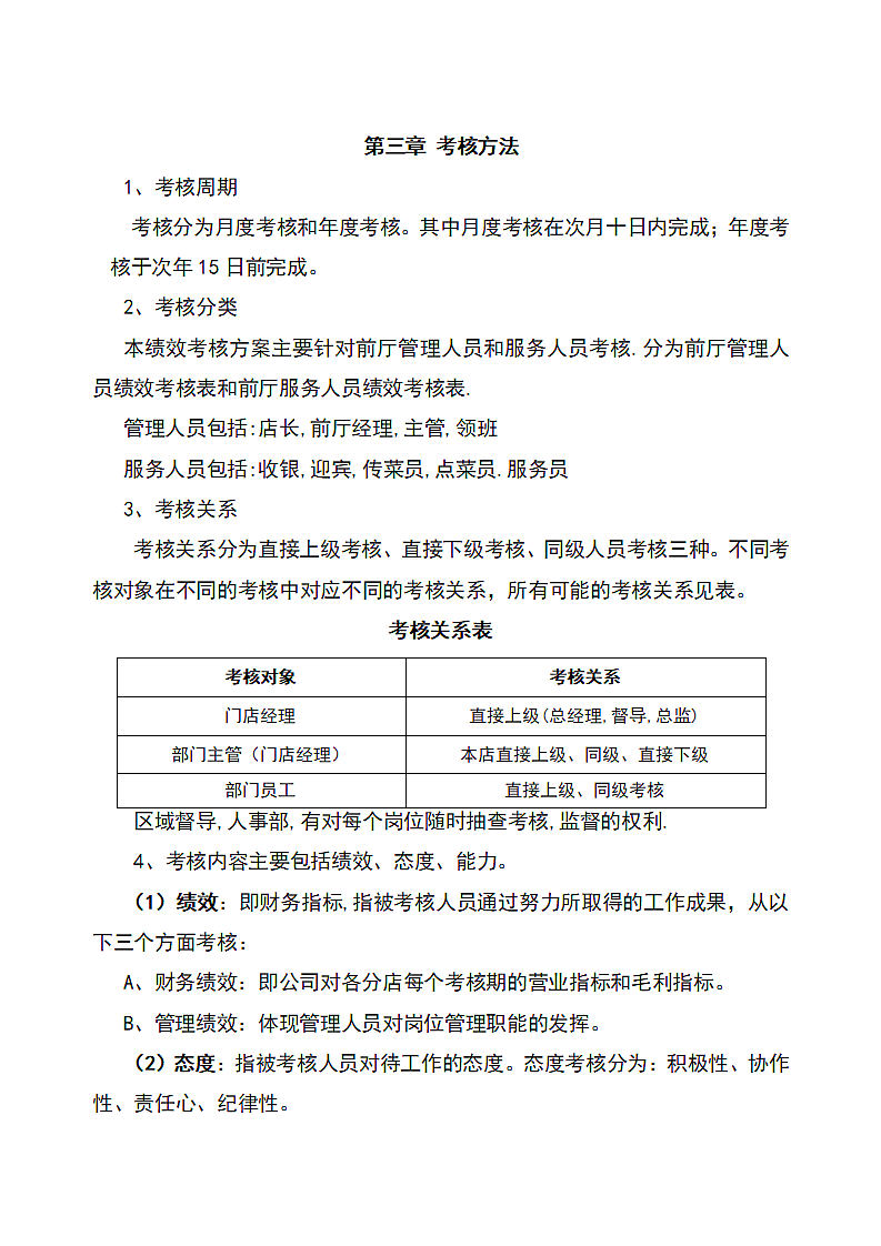 餐饮公司绩效考核方案.docx第2页