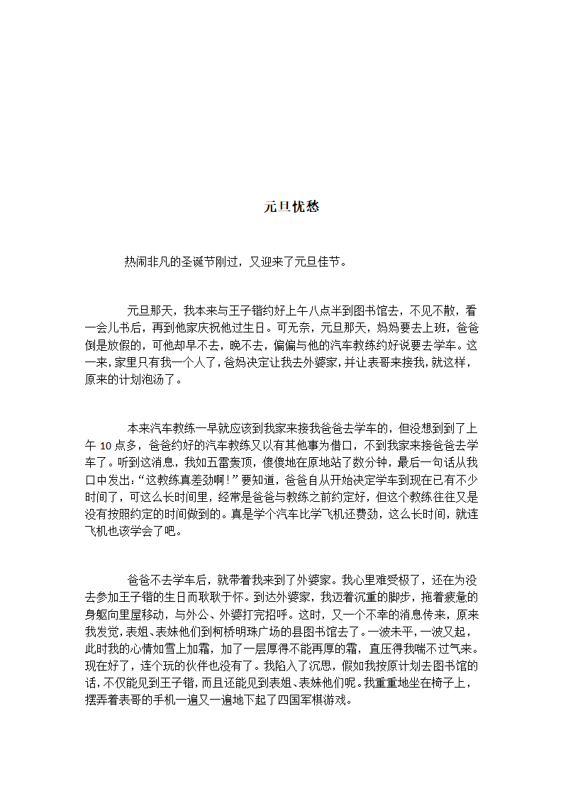 关于元旦的作文第2页