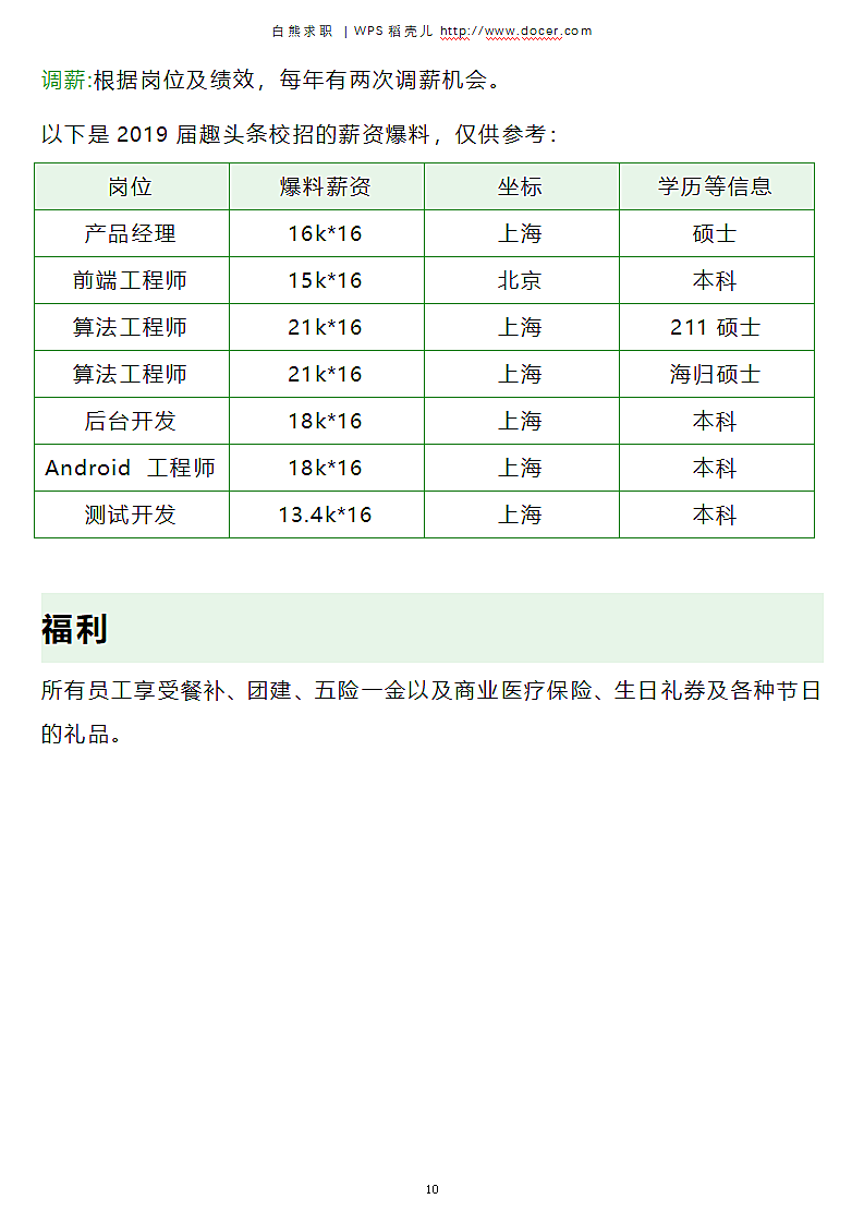 趣头条求职面试技巧指南第10页