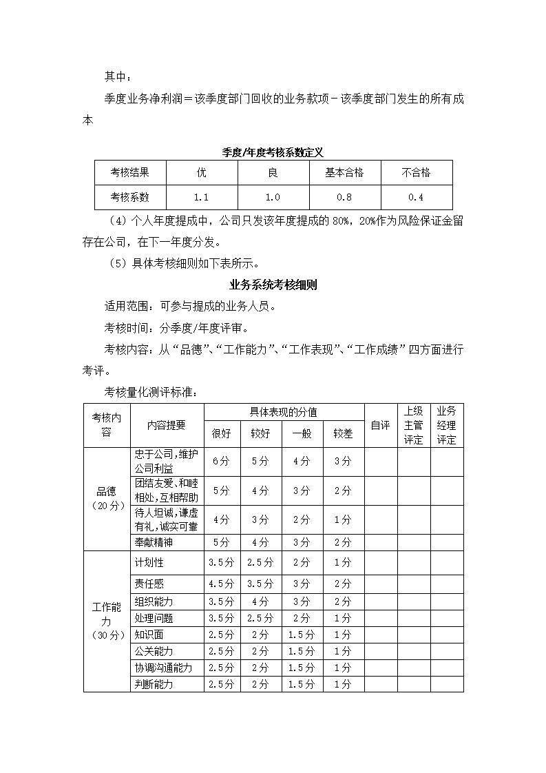 公司外贸业务人员绩效考核方案.docx第7页