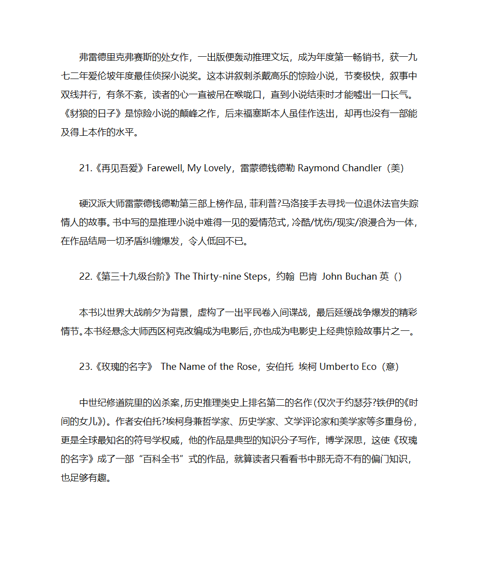 美国推理作家协会100部经典推理小说第9页