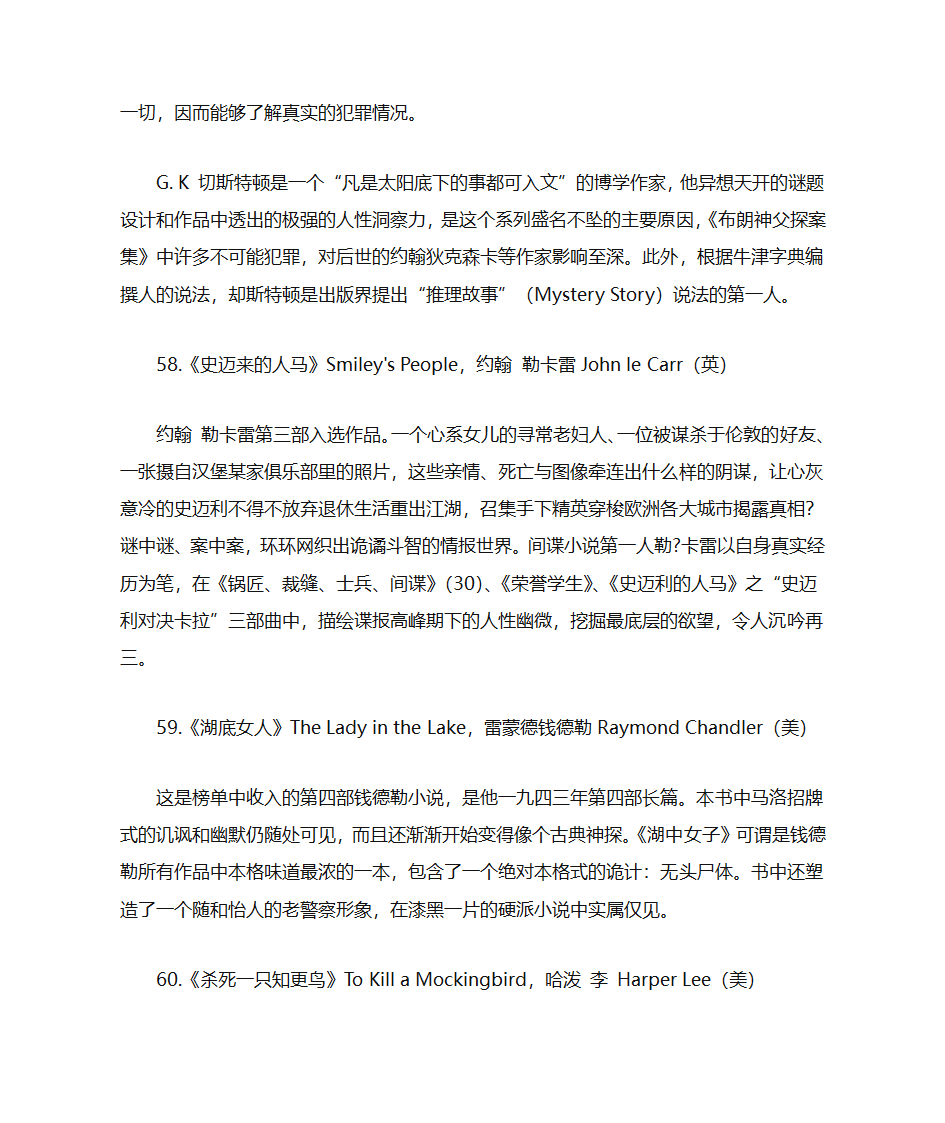 美国推理作家协会100部经典推理小说第20页