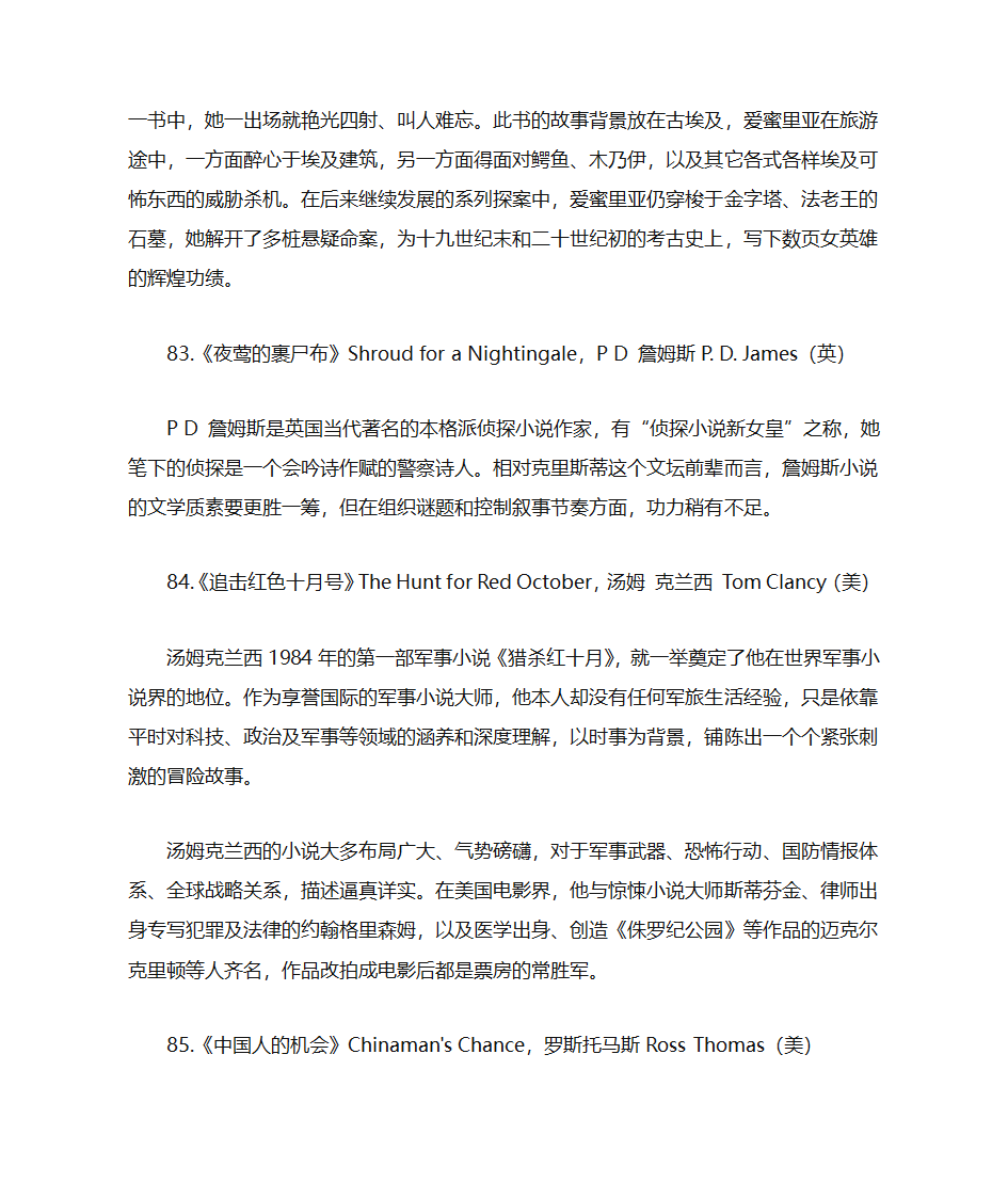 美国推理作家协会100部经典推理小说第27页