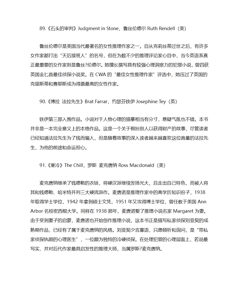 美国推理作家协会100部经典推理小说第29页