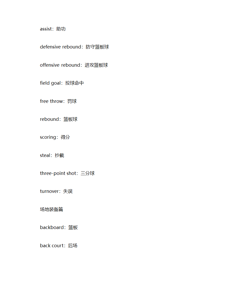 篮球英文第1页