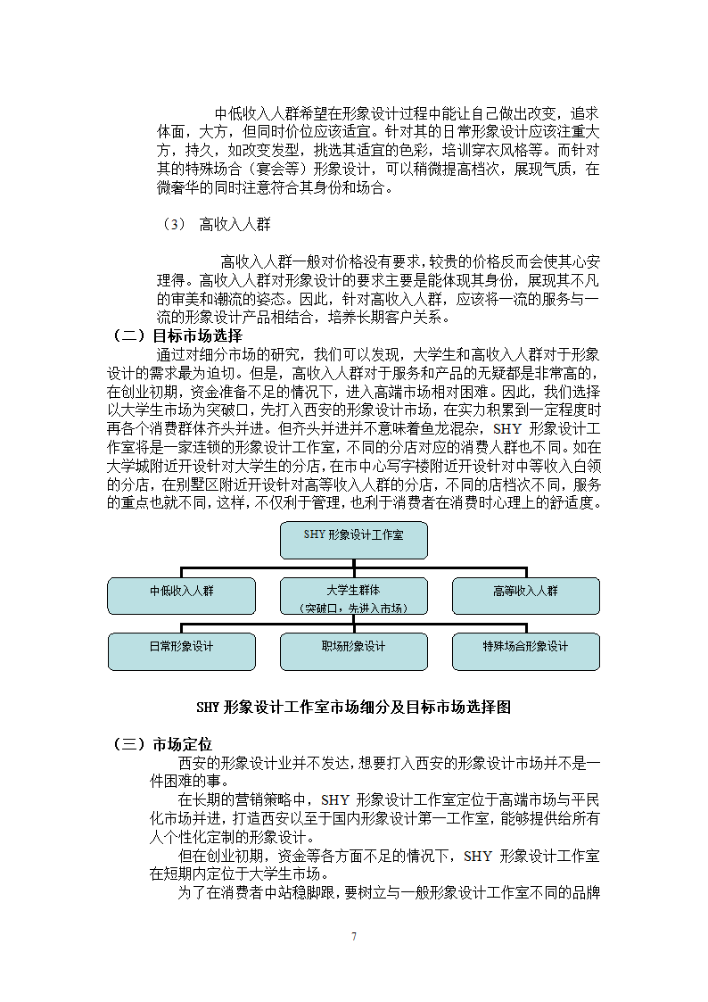 SHY形象设计工作室市场营销方案第7页