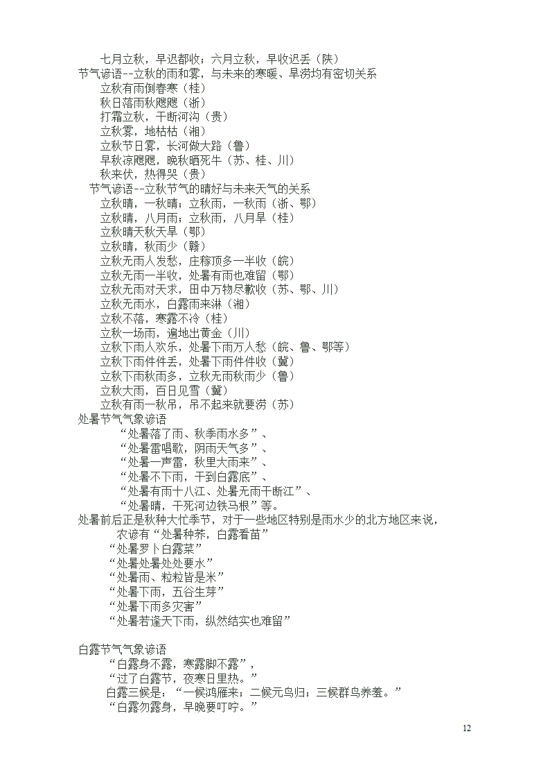 节气谚语第12页