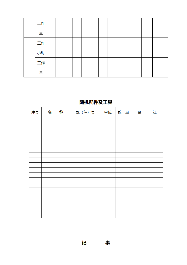 设备履历书第7页