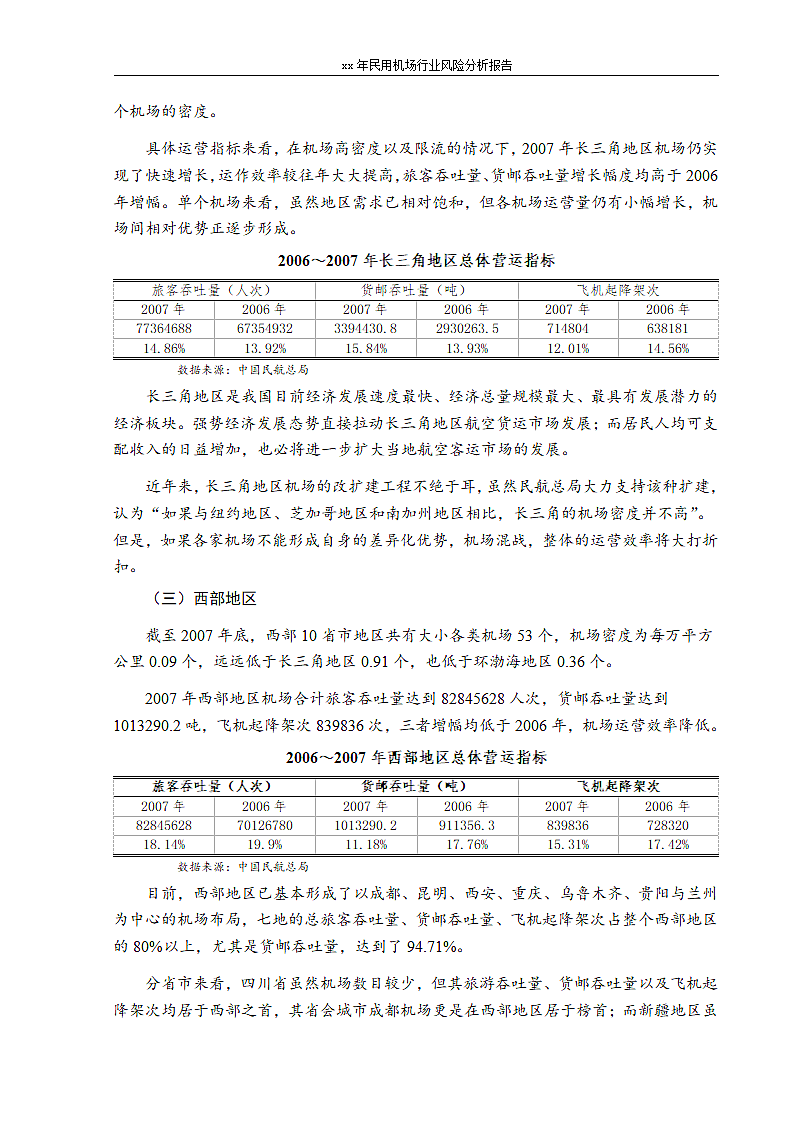 xx年民用机场行业风险分析报告.doc第9页