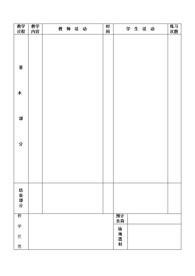 体育教案模板第2页