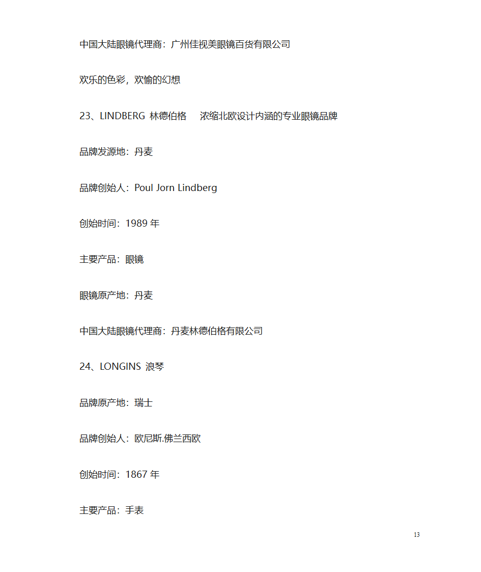 国际品牌眼镜大盘点第13页