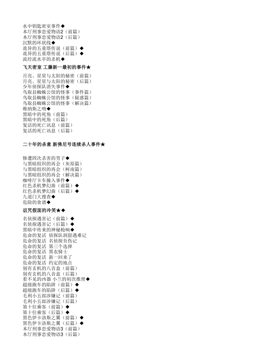 柯南动画目录：爱奇艺版与原版目录对照表(更新至733)第18页