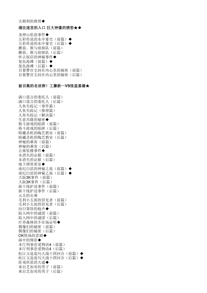 柯南动画目录：爱奇艺版与原版目录对照表(更新至733)第19页