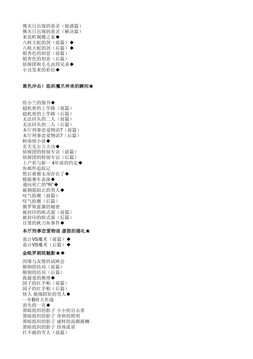 柯南动画目录：爱奇艺版与原版目录对照表(更新至733)第23页