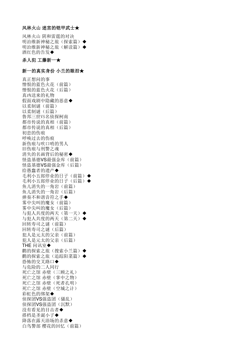 柯南动画目录：爱奇艺版与原版目录对照表(更新至733)第25页