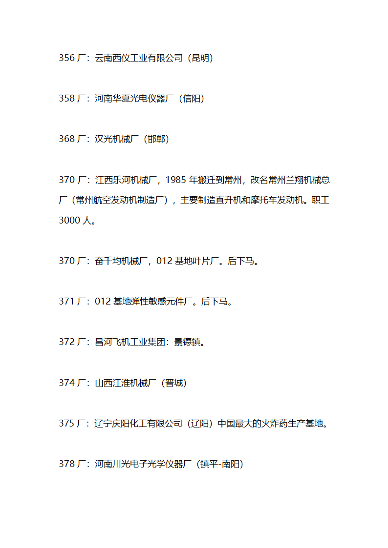 军工企业目录第16页