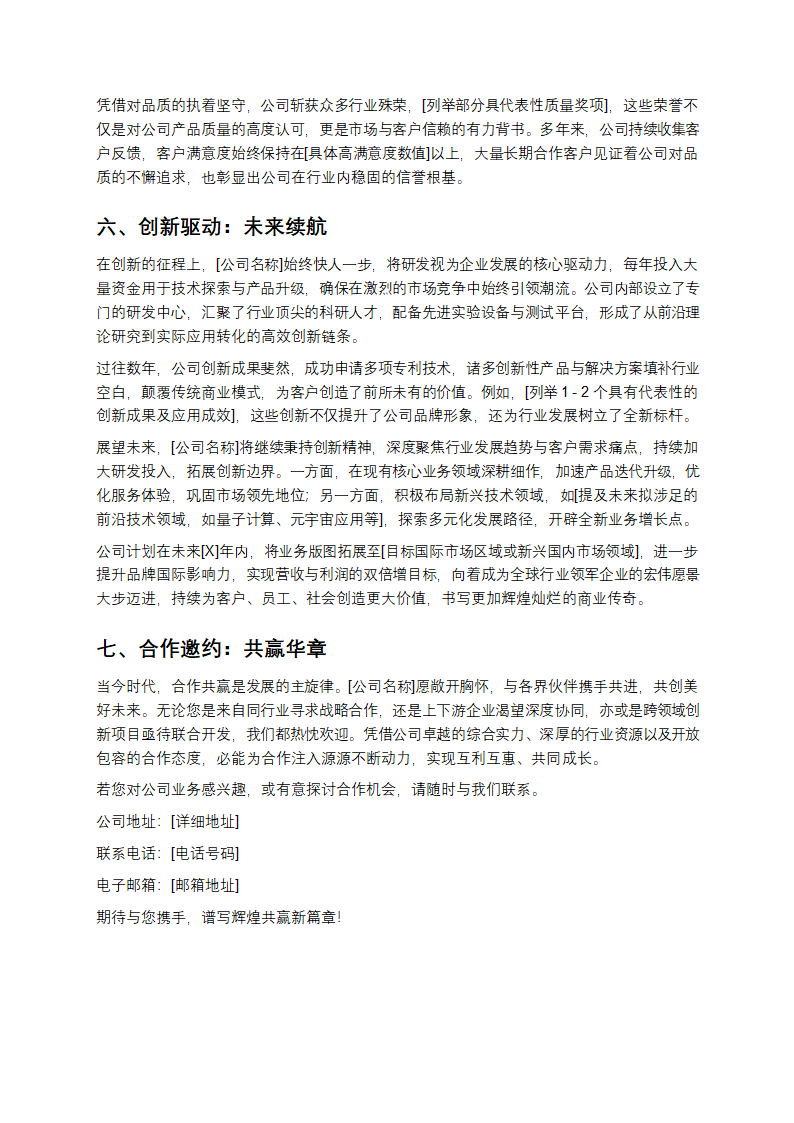 商务风公司宣传公司简介第3页