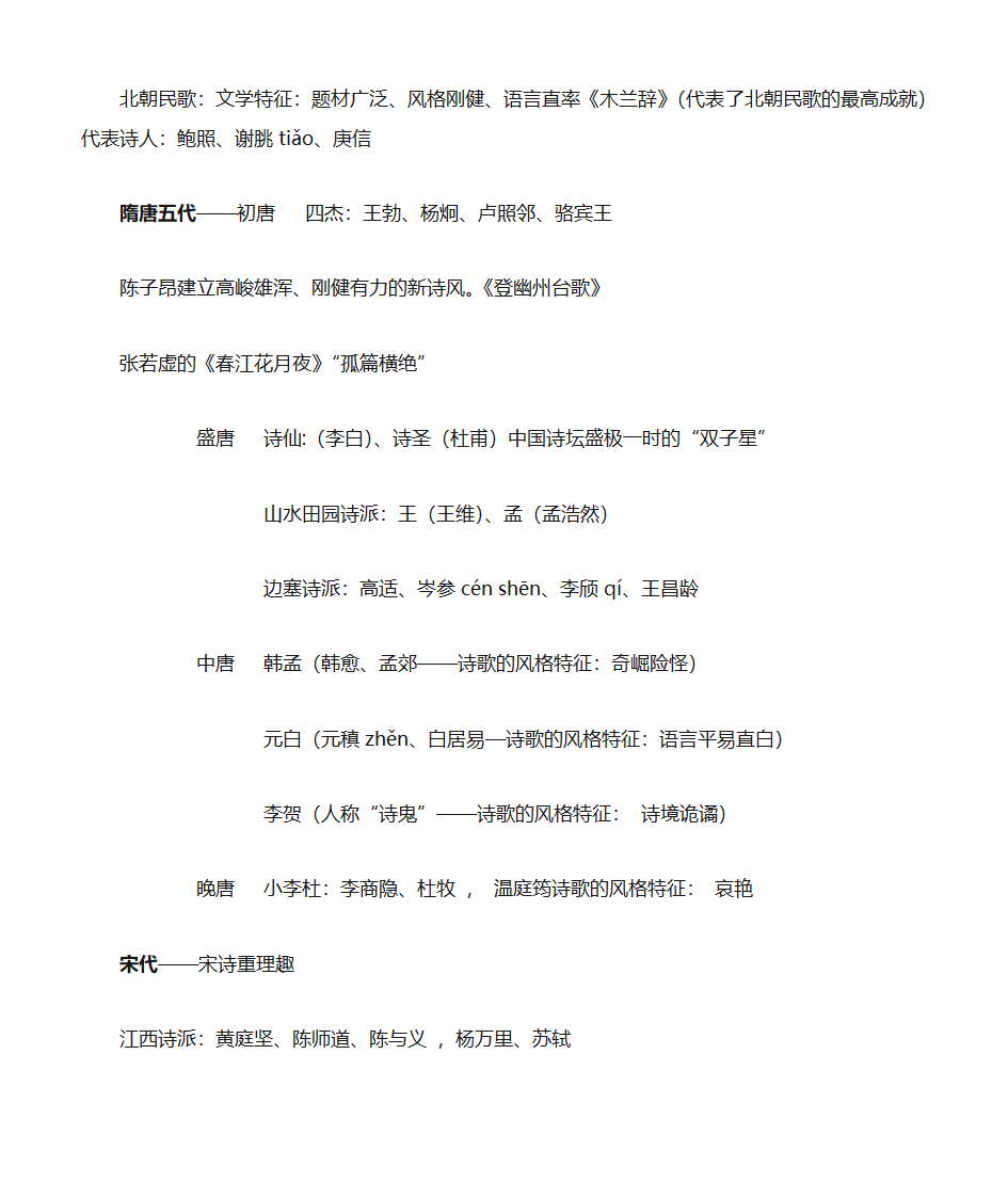 诗歌发展史和唐宋八大家第3页