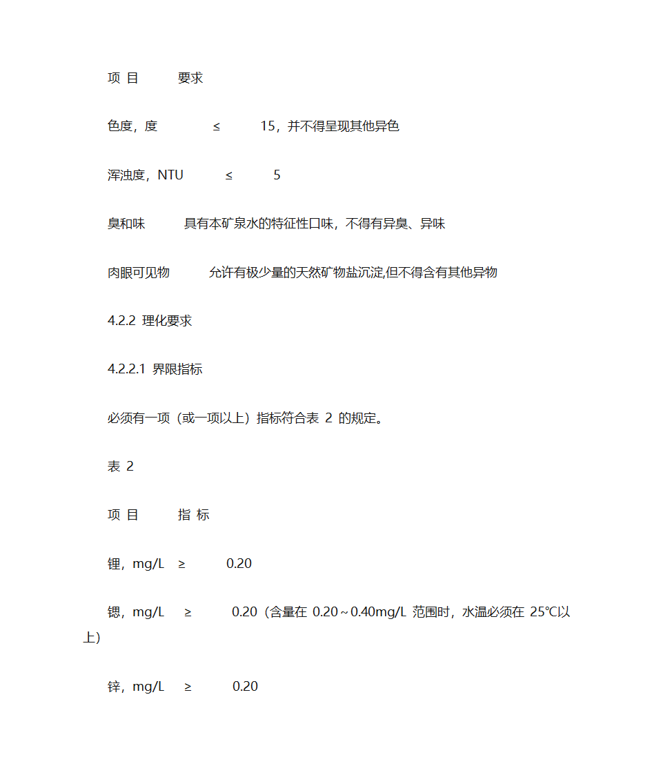 饮用天然矿泉水标准第4页