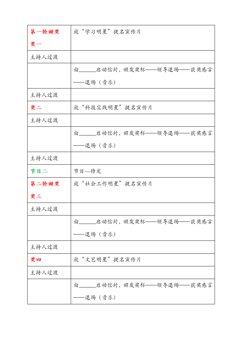 晚会流程表第2页