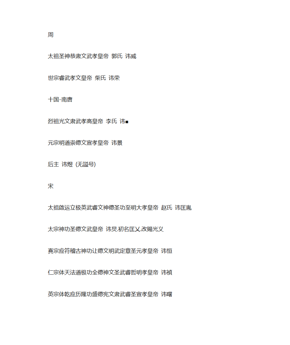 历代帝王 谥号 年号 庙号第13页