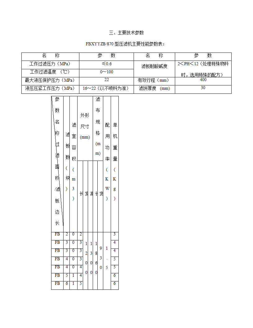 压滤机说明书第4页