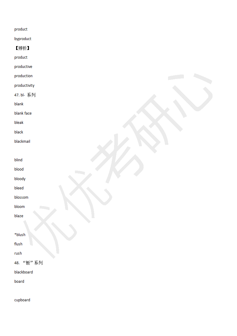 六级基础词汇第21页