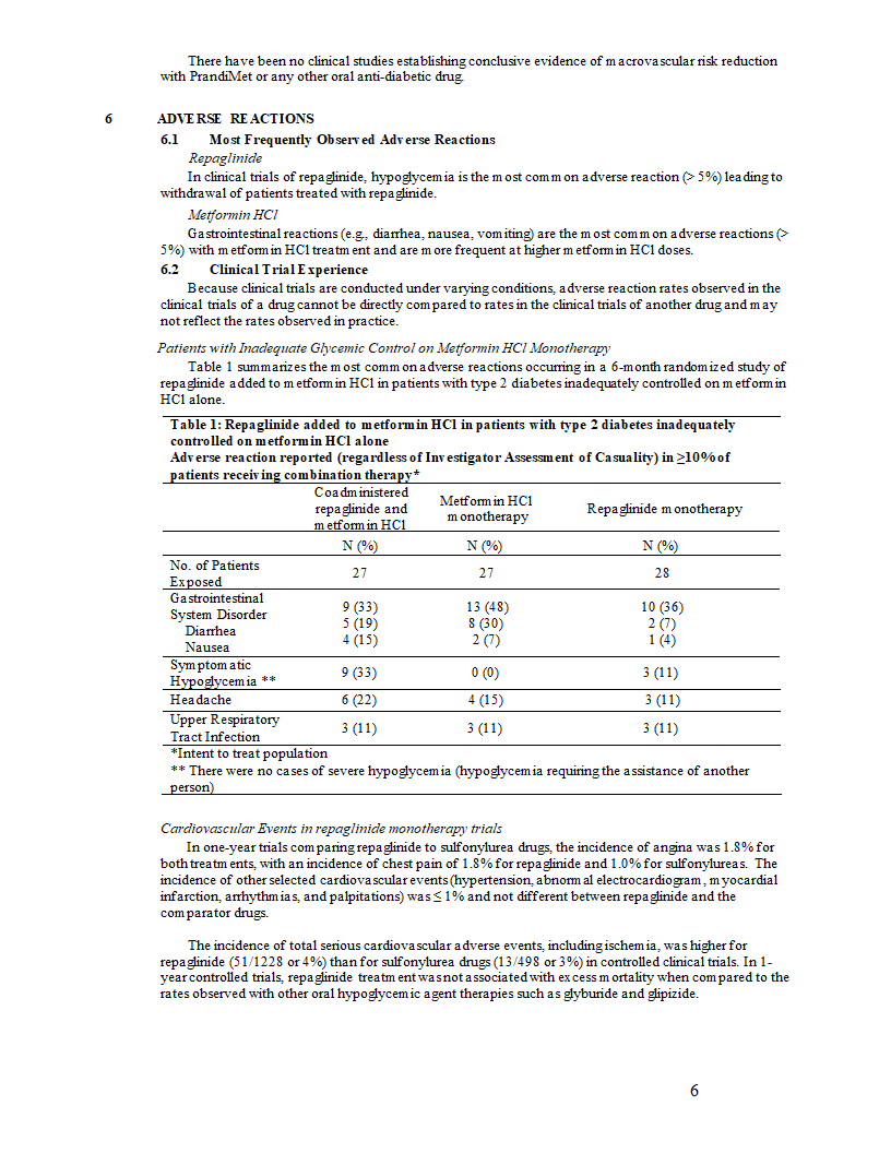 瑞格列奈二甲双胍片说明书第6页