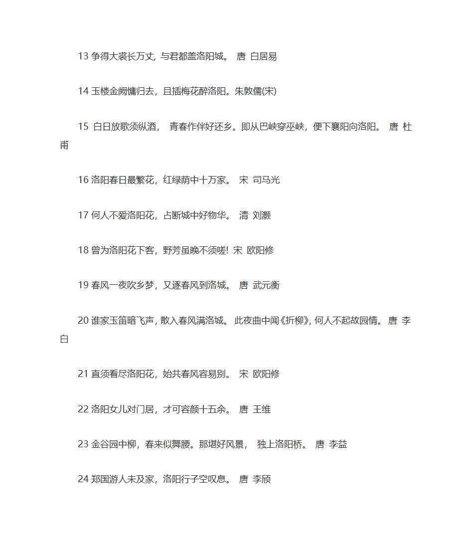 描写洛阳古诗词名句赏析第2页