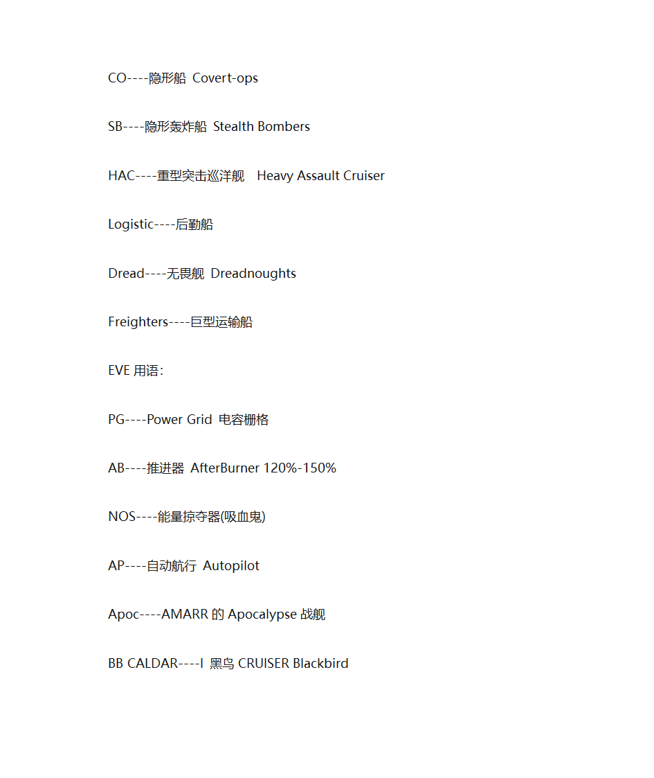 EVE游戏术语第6页