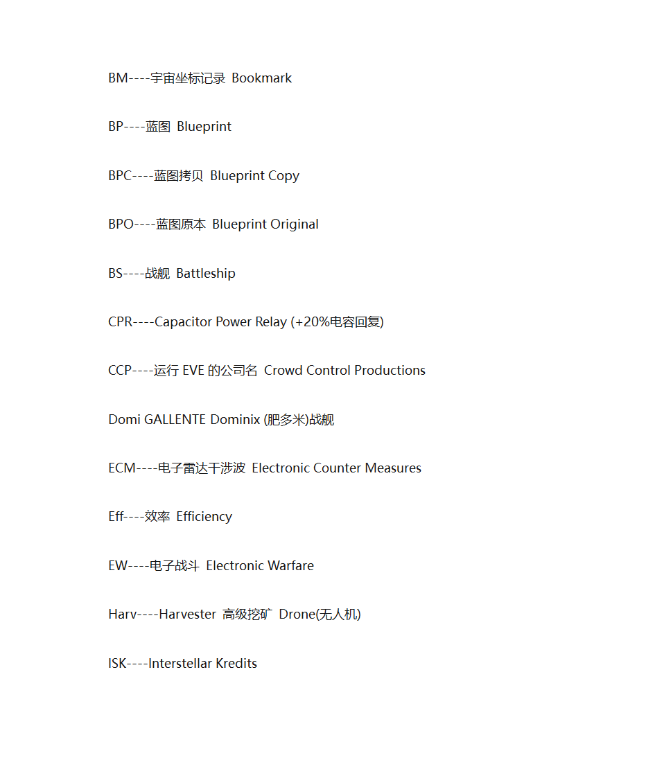 EVE游戏术语第7页